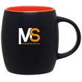 14 Oz. Joe Mug With Matte Black Outside/ Glossy Orange Interior